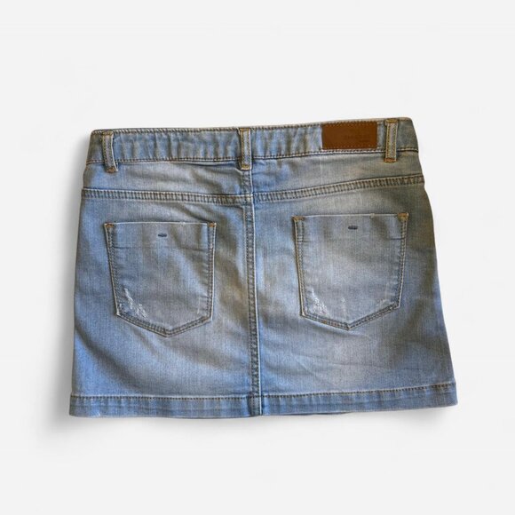 Zara Denim Mini Skirt Low Rise in Lightwash - Picture 2 of 2